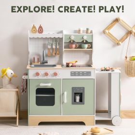 ROBOTIME Cooking Wooden Kitchen Toddler Play Kitchen Accessories Gift Girls Boys