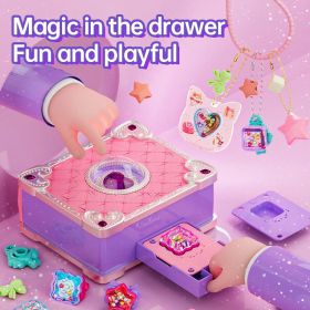 71 PCS DIY Jewel Rings Stickers Magical Kits For Little Girls, Handmade DIY Crafting Rings Bracelet Pendent Keychain, DIY Crafts For Kids, Birthday Gi