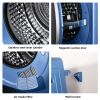 6.6lbs Portable Mini Cloth Dryer Machine FCC Certificate PTC Heating Tumble Dryer Electric Control Panel,Blue Body with Black Door,120V/850W,for Home/