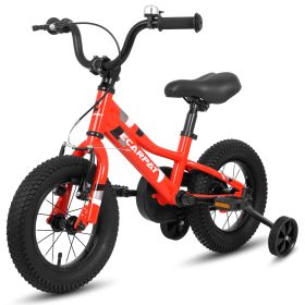 A12117 Ecarpat Kids' Bike 12 Inch Wheels, 1-Speed Boys Girls Child Bicycles For2-4Years, With Removable Training Wheels Baby Toys, Front V Brake