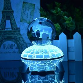 3D Elephant Gifts for Women Crystals Bal!60mm- Elephant Figurines Decor GlassAnimals Figurine Elephant Stuff for RoomBirthday for Best Friend Lovers K
