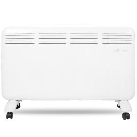 1500W Electric Utility Space Thermostat Heater, Freestanding Convector Heater For Office Desk Bedroom Home Indoor Use