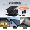 VEVOR Solar Attic Fan, 40 W, 1230 CFM Large Air Flow Solar Roof Vent Fan, Low Noise and Weatherproof with 110V Smart Adapter, Ideal for Home, Greenhou