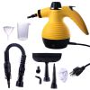 Handheld Pressurized Steam Cleaner with 9-Piece Accessory Set;  Multifunctional Steam Cleaning for Car;  Home;  Bedroom;  Chemical-Free;  Yellow