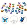 30PCS Cute Push Pins, Colorful Butterfly Design Thumb Tack Decorative Cute Push Pins For Photos Wall, Maps, Bulletin Board Or Cork Boards