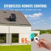VEVOR Solar Attic Fan, 40 W, 1230 CFM Large Air Flow Solar Roof Vent Fan, Low Noise and Weatherproof with 110V Smart Adapter, Ideal for Home, Greenhou
