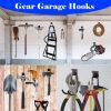 12-piece garage hook Heavy duty, utility steel garage storage hooks, wall-mounted garage hooks and organizers for organizing power tools, ladders, bul