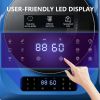 6.6lbs Portable Mini Cloth Dryer Machine FCC Certificate PTC Heating Tumble Dryer Electric Control Panel,Blue Body with Black Door,120V/850W,for Home/