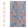 4x6 Area Rug, Washable Rug, Low-Pile, Non-Slip, Non-Shedding, Foldable, Kid & Pet Friendly - Area Rugs for living room, bedroom, kitchen, dining room