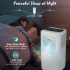 8000 BTU Portable Air Conditioner with Remote Control and LED Digital Display