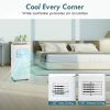 8000 BTU Portable Air Conditioner with Remote Control and LED Digital Display