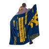 WEST VIRGINIA OFFICIAL NCAA "Digitize" Raschel Throw Blanket; 60" x 80"