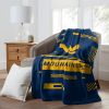 WEST VIRGINIA OFFICIAL NCAA "Digitize" Raschel Throw Blanket; 60" x 80"