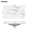 30'' Bathroom Vanity with Top Sink, Modern Bathroom Storage Cabinet with 2 Drawers and a Tip-out Drawer, Freestanding Vanity Set with Mirror Cabinet,