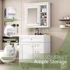 30'' Bathroom Vanity with Top Sink, Modern Bathroom Storage Cabinet with 2 Drawers and a Tip-out Drawer, Freestanding Vanity Set with Mirror Cabinet,