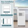 8000 BTU Portable Air Conditioner with Remote Control and LED Digital Display