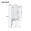 Bathroom Storage Cabinet with Doors and Drawers, Tilt-Out Laundry Hamper, Multiple Storage Space, Freestanding Style, Open Shelve, Adjustable Shelf, W