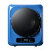 6.6lbs Portable Mini Cloth Dryer Machine FCC Certificate PTC Heating Tumble Dryer Electric Control Panel,Blue Body with Black Door,120V/850W,for Home/