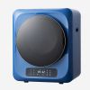 6.6lbs Portable Mini Cloth Dryer Machine FCC Certificate PTC Heating Tumble Dryer Electric Control Panel,Blue Body with Black Door,120V/850W,for Home/