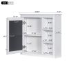 30'' Bathroom Vanity with Top Sink, Modern Bathroom Storage Cabinet with 2 Drawers and a Tip-out Drawer, Freestanding Vanity Set with Mirror Cabinet,