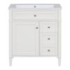 30'' Bathroom Vanity with Top Sink, Modern Bathroom Storage Cabinet with 2 Drawers and a Tip-out Drawer, Freestanding Vanity Set with Mirror Cabinet,