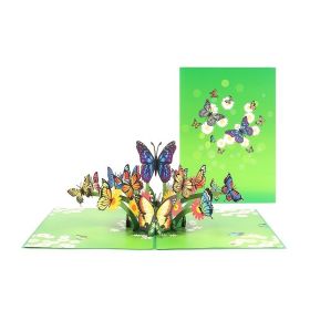 2pcs 3D Butterfly Greeting Card for mother's day; gifts for mom and wife (Color: Butterflies)
