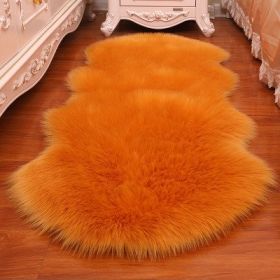 New Carpet Plush Soft Sheepskin Bedroom Carpet Imitation Wool Pad Long Hair Bedside Mat Sofa Cushion Rugs Living Room Fur Carpet (Color: PD1004, size: 75x120cm)