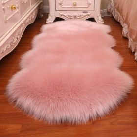 New Carpet Plush Soft Sheepskin Bedroom Carpet Imitation Wool Pad Long Hair Bedside Mat Sofa Cushion Rugs Living Room Fur Carpet (Color: PD1010, size: 60x200cm)