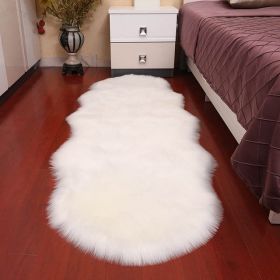 New Carpet Plush Soft Sheepskin Bedroom Carpet Imitation Wool Pad Long Hair Bedside Mat Sofa Cushion Rugs Living Room Fur Carpet (Color: PD1001, size: 40x60cm)