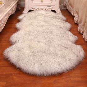New Carpet Plush Soft Sheepskin Bedroom Carpet Imitation Wool Pad Long Hair Bedside Mat Sofa Cushion Rugs Living Room Fur Carpet (Color: PD1007, size: 40x60cm)