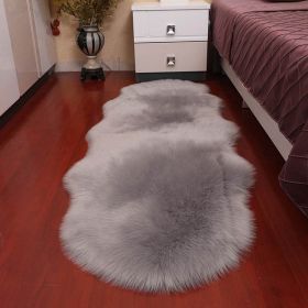 New Carpet Plush Soft Sheepskin Bedroom Carpet Imitation Wool Pad Long Hair Bedside Mat Sofa Cushion Rugs Living Room Fur Carpet (Color: PD1002, size: 60x110cm)